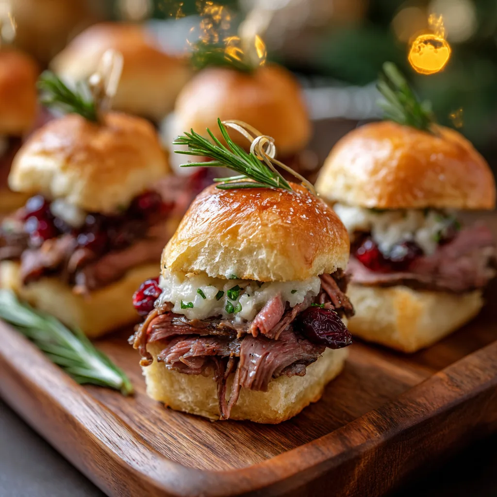 Holiday Roast Beef Sliders with Horseradish – Savory, Melty & Party-Perfect!
