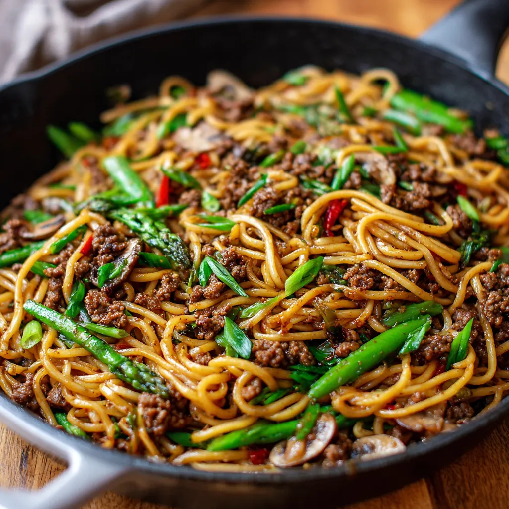 Honey Garlic Beef Noodles