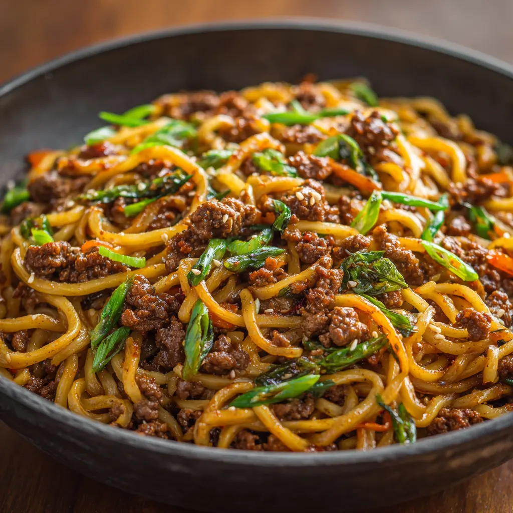 Honey Garlic Beef Noodles