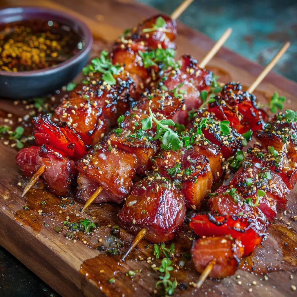 Honey Glazed Ham Skewers