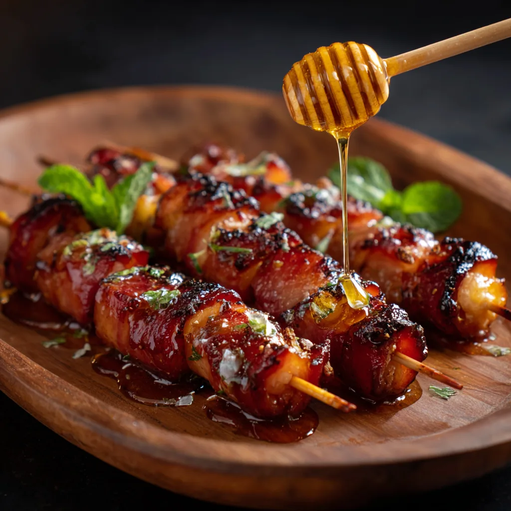 Honey Glazed Ham Skewers