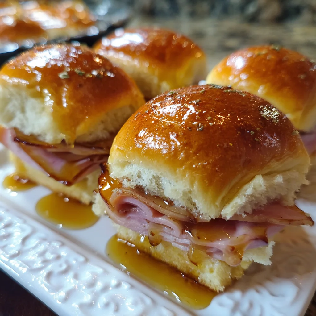 Honey Glazed Ham Sliders – Sweet, Sticky & Party-Perfect