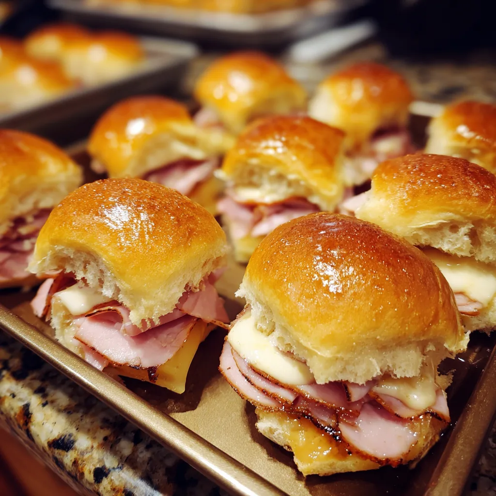 Honey Glazed Ham Sliders – Sweet, Sticky & Party-Perfect