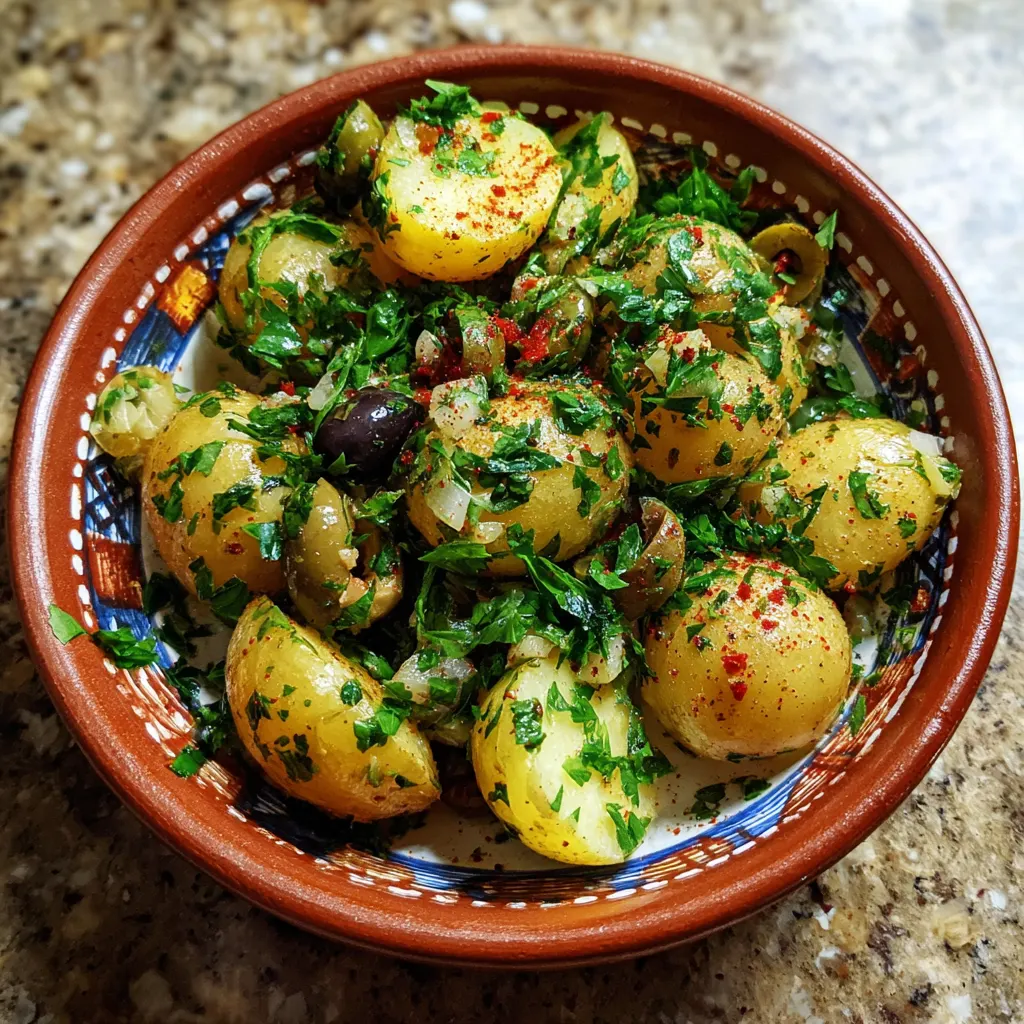 Mediterranean Garlic Potato Salad – Fresh, Zesty & Bold