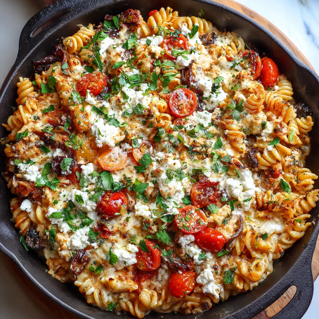 Mediterranean Turkey Feta Pasta Bake – Fresh, Savory & Oven-Baked!