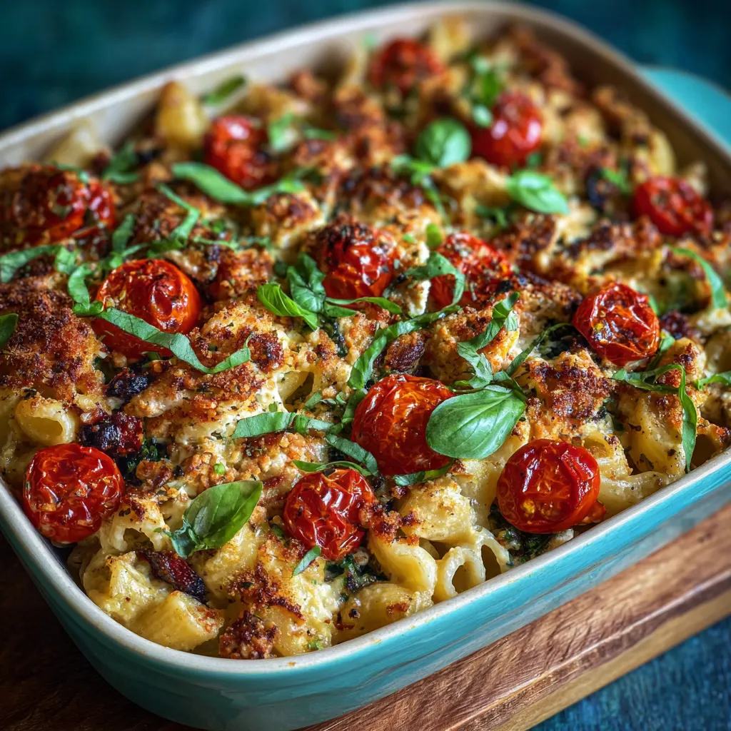 Mediterranean Turkey Feta Pasta Bake – Fresh, Savory & Oven-Baked!
