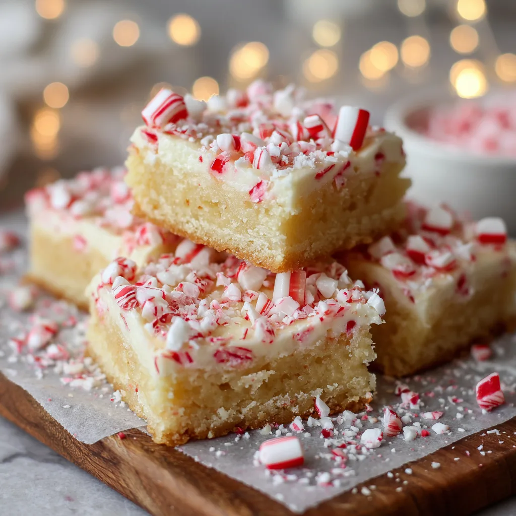Peppermint Kiss Sugar Cookie Bars – Soft & Festive