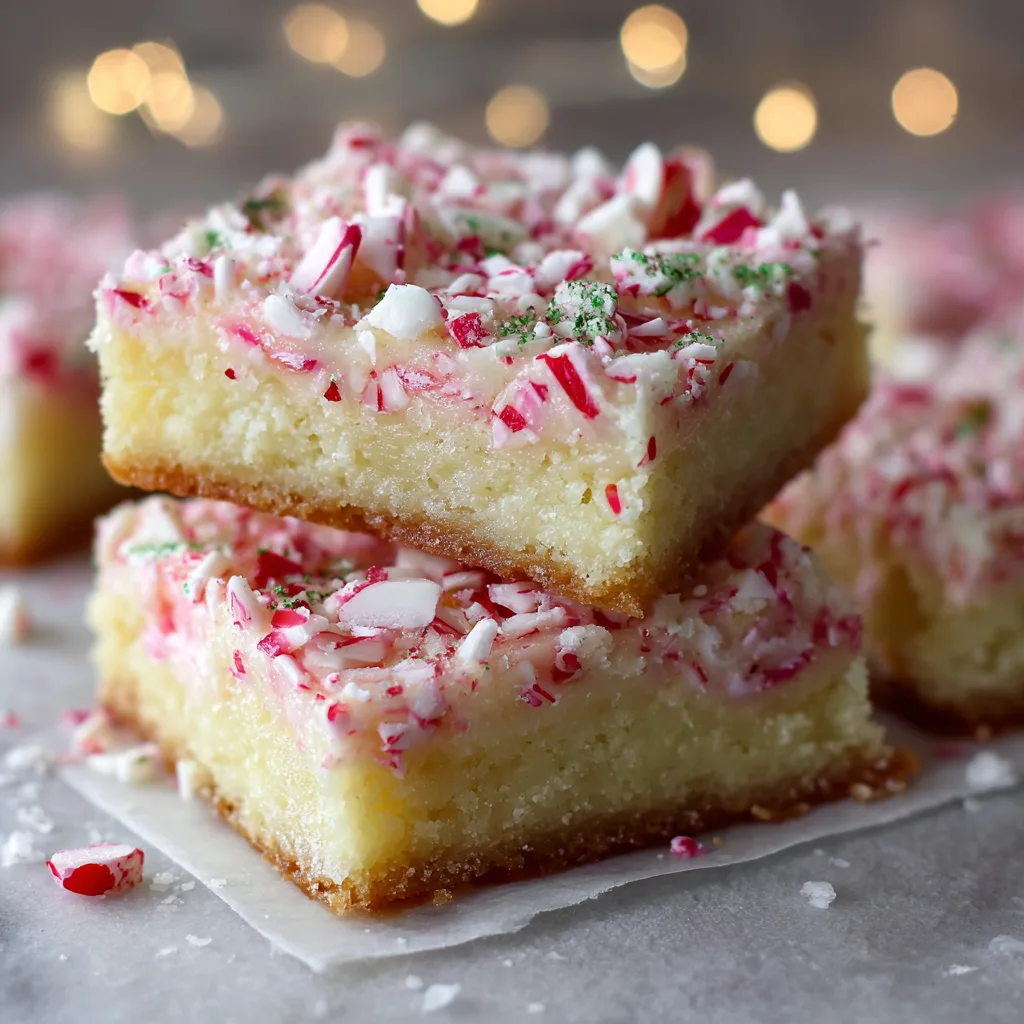 Peppermint Kiss Sugar Cookie Bars – Soft & Festive