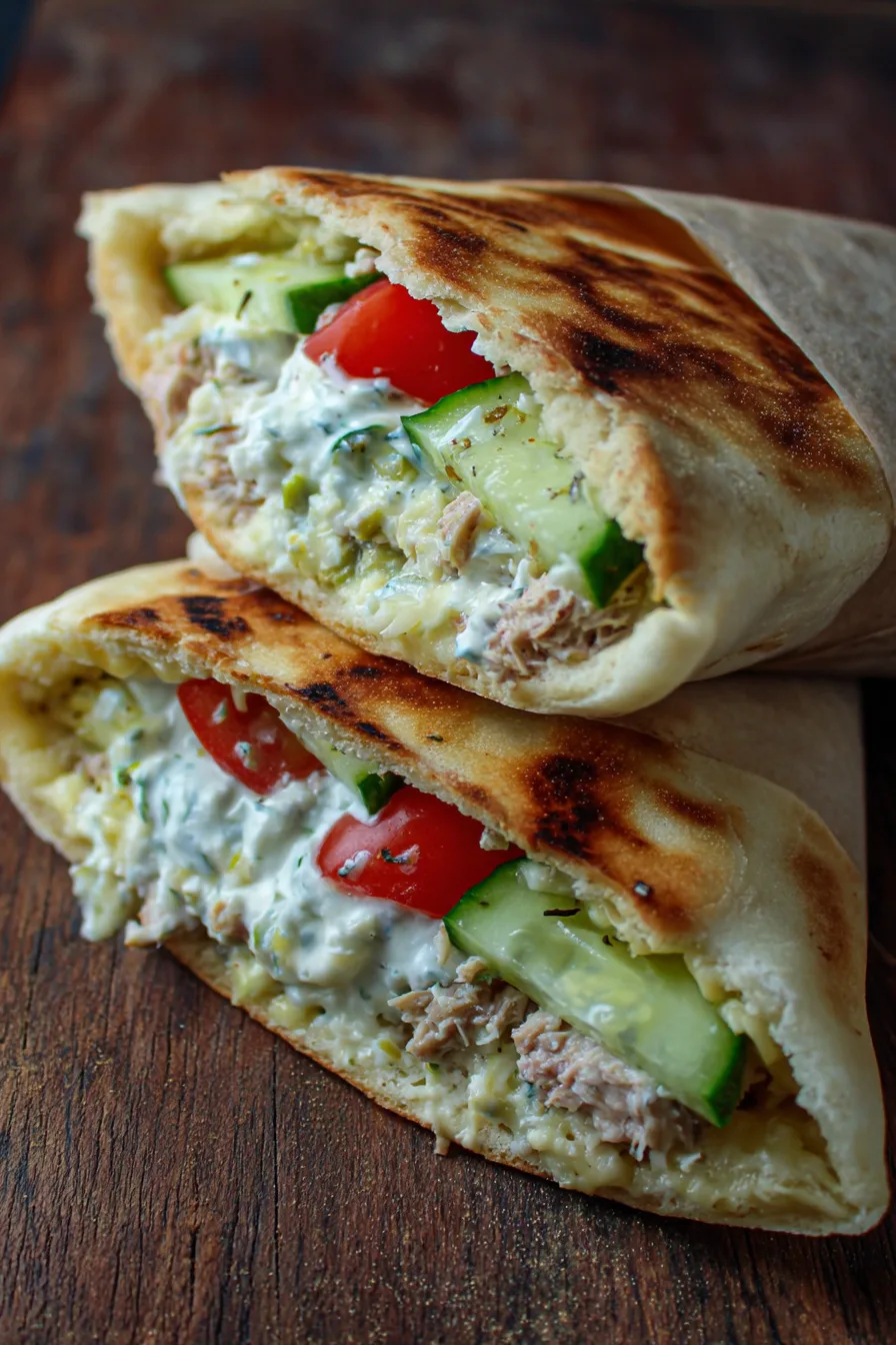 Tuna Tzatziki Pita Pocket Melt – Creamy & Mediterranean