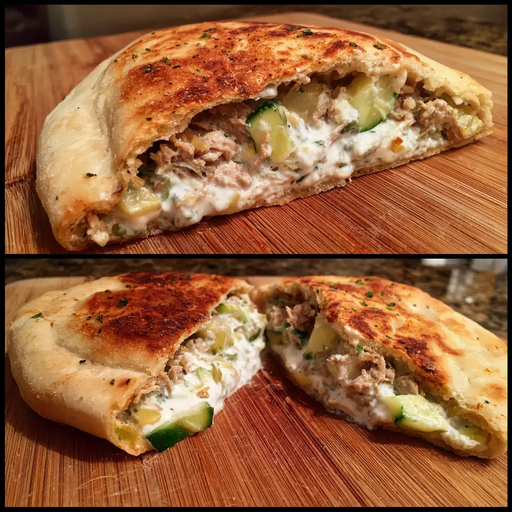 Tuna Tzatziki Pita Pocket Melt – Creamy & Mediterranean