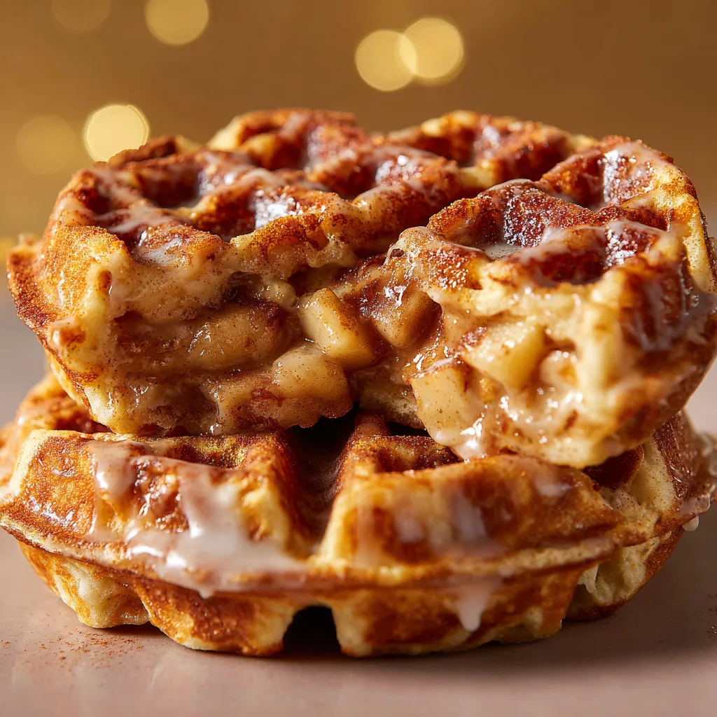 Apple Cinnamon Roll Waffle Recipe
