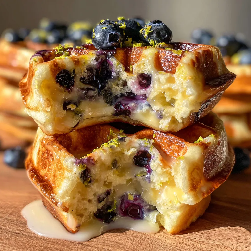Blueberry Lemon Zest Waffles – Bright, Fluffy & Brunch-Ready