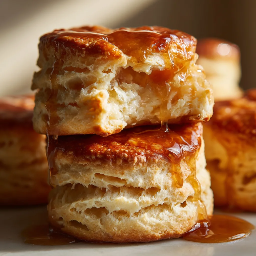 Buttermilk Biscuits with Maple Glaze – Flaky, Sweet & Irresistible
