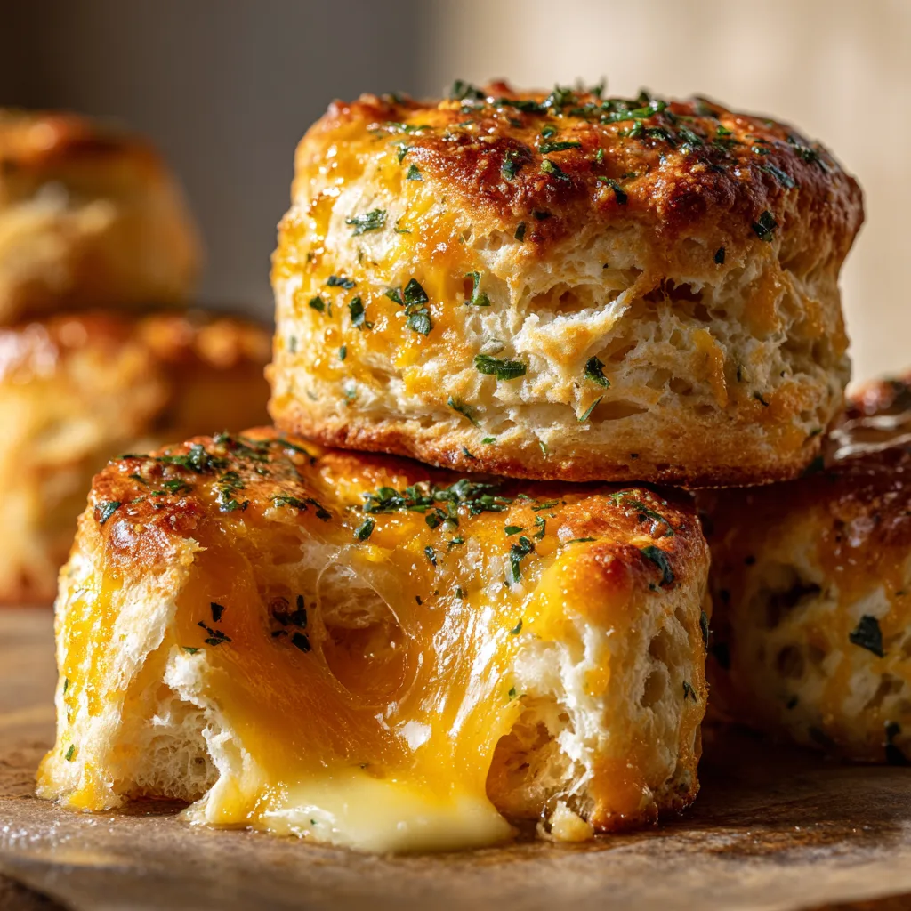 Cheddar Garlic Herb Biscuits – Fluffy, Savory & Irresistible