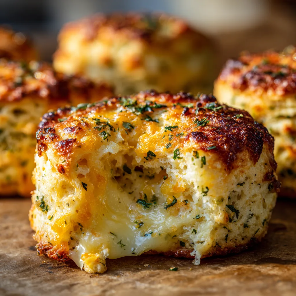 Cheddar Garlic Herb Biscuits – Fluffy, Savory & Irresistible