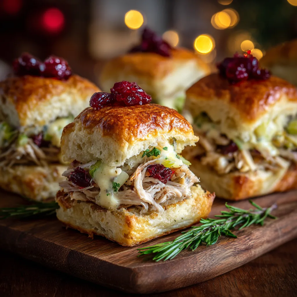 Christmas Cranberry Turkey Pot Pie Sliders – Festive, Cozy & Perfect for Holidays