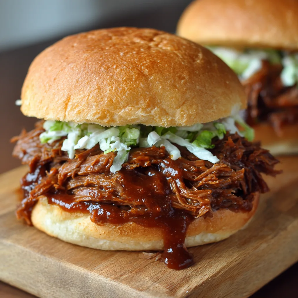 Crockpot BBQ Ranch Beef Sandwiches