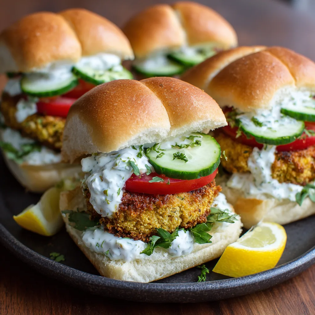 Greek Chickpea Tzatziki Sliders – Fresh, Creamy & Crowd-Friendly