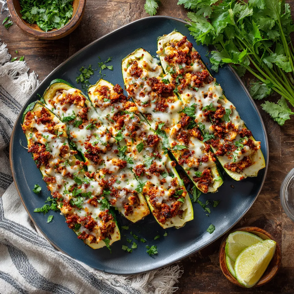 Mediterranean Zucchini Parmesan Boats – Cheesy, Fresh & Oven-Baked
