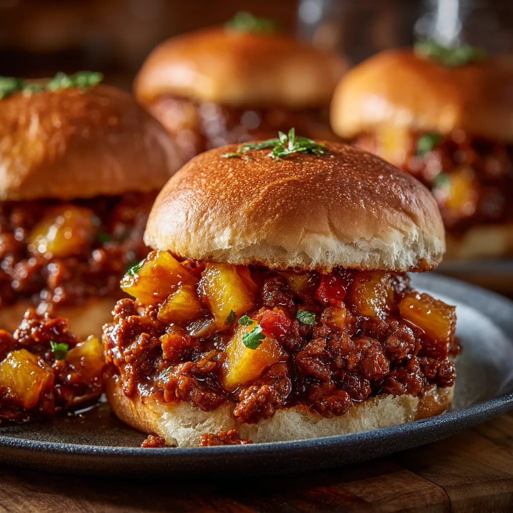 Pineapple Sweet & Tangy Sloppy Joes