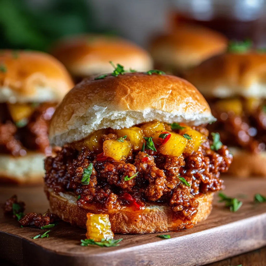 Pineapple Sweet & Tangy Sloppy Joes