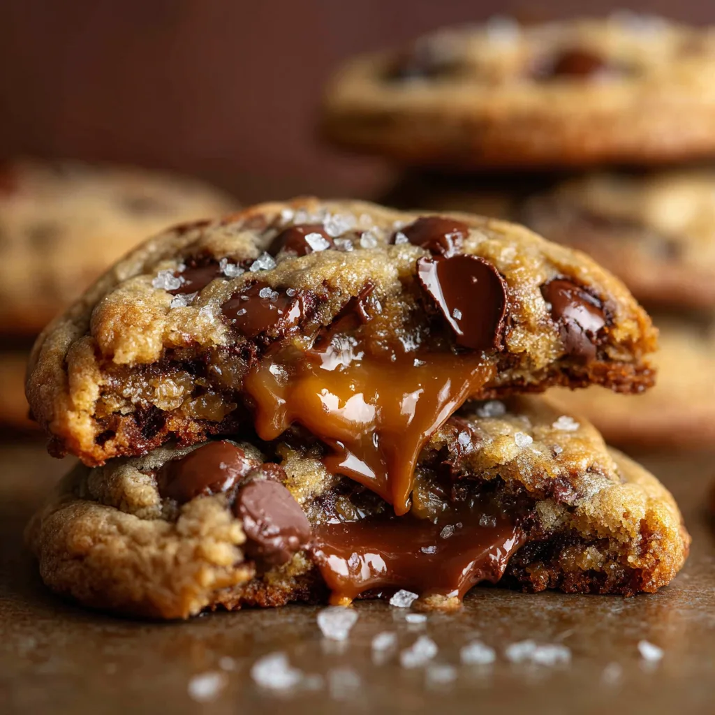 Salted Caramel Chocolate Chip Cookies – Gooey, Chewy & Irresistible