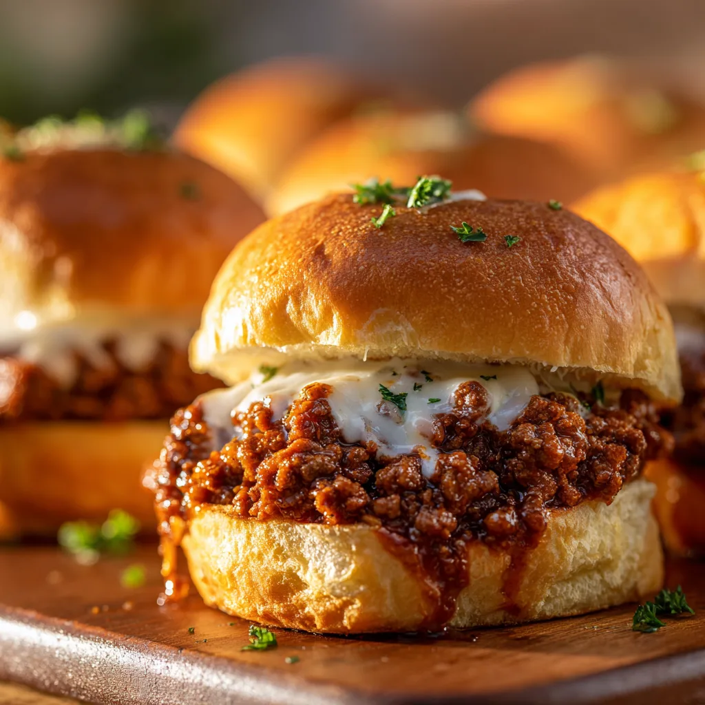 Sloppy Joes with Creamy Garlic Sauce Recipe
